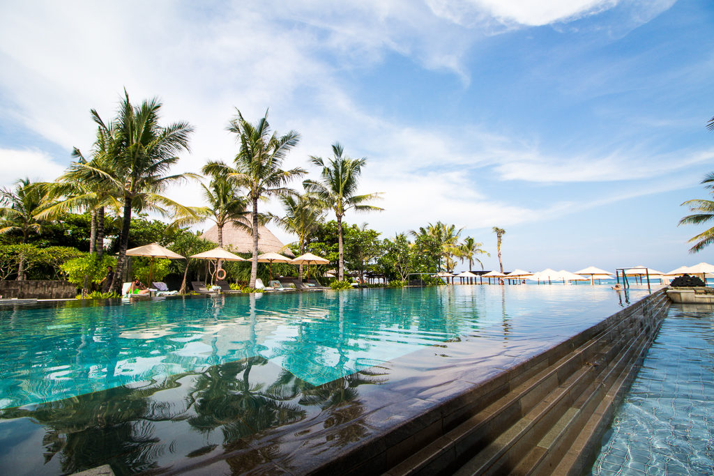 The pool at the Ritz Carlton Bali