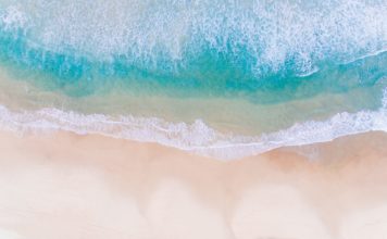 Best Beaches on Oahu for Kids Drone shot of a beautiful beach on Oahu.