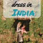 Mother and Daughter explore ruins in Goa, India