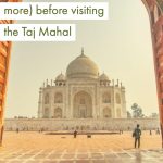 Taj Mahal as seen from the entrance gate.