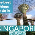 Artificial trees are connnected via a pedestrian bridge in Singapore